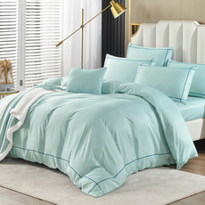 FOCA 超導石墨烯素色精透綿兩用被床包五件組