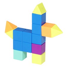 YongJunToys 永峻 磁力積木 實色 7 pcs, 1入, 實色