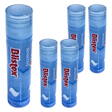 Blistex 碧唇 舒敏修護潤唇膏, 無色無味, 敏感唇適用，蘊含5種安心成份, 4.25g, 5個
