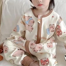 愛北鼻 無痕長袖防踢被,米卡皮巴拉,100碼,1入