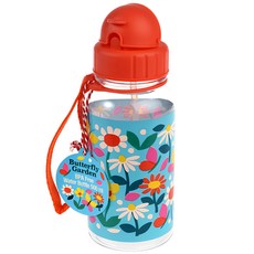 Rex LONDON 兒童Tritan吸管水瓶 19 x 7m, 蝴蝶花園, 500ml, 1個