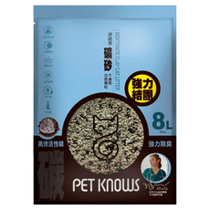 PET KNOWS 沛諾思 活性碳礦砂 不規則自然顆粒 強力結團 強力除臭 高效活性碳, 5kg, 1袋