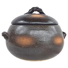 SAJI 佐治陶器 黑吹炊飯鍋 7合鍋 4L 陶瓷 日本製造, 24cm, 27-945, 1個