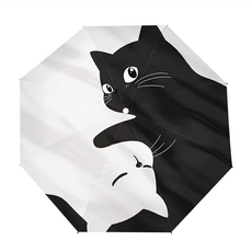 Well Life 悅生活 GoTrip微旅行 太極貓晴雨傘 4入組, 五折手動款, 展開尺寸95x56cm, 八骨晴雨傘