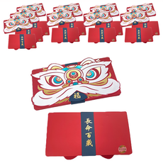 卡通紅包袋折疊紅包 醒獅款 Set 10，紙質，6卡位/10卡位, 10包
