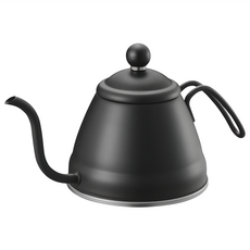 FREIZ 和平 燕三 滴水壺 水壺/熱水壺 日本製造 適用IH爐 EM-057, 黑色, 1L, 1個