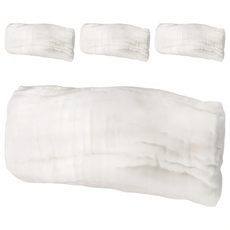 L'Ange 3層純棉紗布嬰兒包巾 90 x 90cm 白色