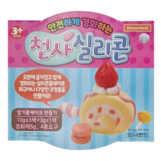 Donerland 迷您天使矽膠黏土 草莓捲蛋糕, 1盒, 80g