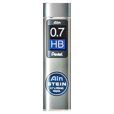 Pentel 飛龍文具 Ain Stein 筆芯 HB 40支裝, 0.7mm, 12個