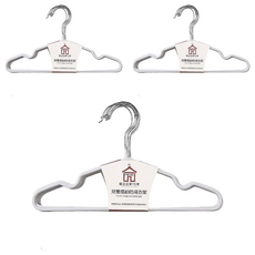 H&K 家居 兒童繽紛防滑衣架 10入/組，約29.5 x 16 cm，藍色/粉色/灰色可選, 顏色隨機, 3組