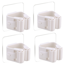 comet 家庭清潔工具掛勾, 白色, 4個