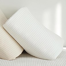 Lavish at Home 60支純棉顏料染素色床墊附鬆緊帶, 白色