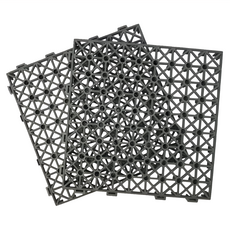 PMU 必美優 高架組合地墊4片組, 灰色, 1組