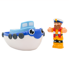 WOW Toys 驚奇玩具 洗澡玩具 拖船提姆Set，小巧精緻造型 適合小手抓握，無毒水性塗料, 拖船提姆, 1組