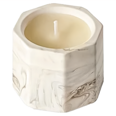 小麥購物 大理石紋香薰蠟燭, 梔子花, 156g, 3個