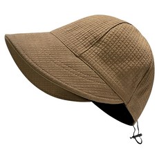 遮陽大帽簷華夫格鴨舌帽, F, 咖啡色, 1個