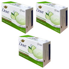 Dove 多芬 香皂 小黃瓜 + 綠茶 溫和保濕 清新舒爽, 3個, 135g