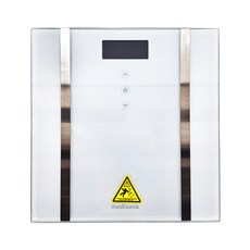 Medisana 四合一多功能體脂計 四種身體數據 10位使用者 LCD背光螢幕 強化玻璃安全設計, BS 265, 白色, 1個