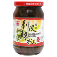 譽方媽媽 剝皮辣椒, 純素懷念滋味, 380g, 1罐