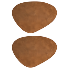 美得像專櫃 三角皮革餐墊, 43.5 x 37cm x 厚 1.8mm, 胡桃褐色, 2個