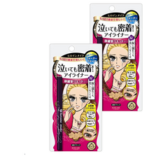 KISSME 奇士美 heroine make 花漾美姬 零阻力眼線液筆, 防水, 極細筆頭, 溫水可卸, 01 絲滑濃黑, 2件