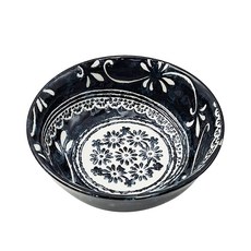 黑繪4缽 Set 日本製造 13cm長 x 4.5cm寬 280ml容量, 菊紋, 1個