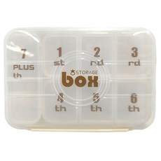 便攜式7日藥盒 7格 17 x 12 x 3cm 珍珠白, 1個