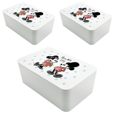 收納王妃 迪士尼濕紙巾盒 188 x 122 x 75mm, 英國米奇米妮, 3個
