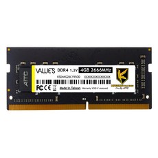 AITC 艾格 DDR4 4GB 2666 SODIMM 筆記型記憶體 Value S, 終身保固, KSD44G26C19SOD, 1個
