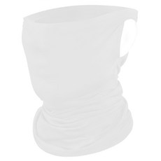 AREX SPORT 抗曬涼感冰絲 2way 運動頭巾防曬面罩 可掛耳 純淨白 透氣, 均碼(41 x 25cm), 1件