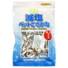 藤澤商事 減鹽寵物小魚, 犬貓零食 80g, 小魚, 1包