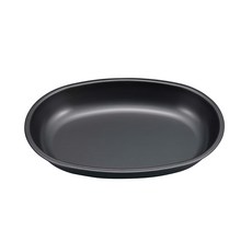 CAPTAIN STAG 鹿牌 戶外CS經典款橢圓盤, 金屬黑塗層, 直徑24.1 x 高3.5cm, CS_HU-0062, 1個