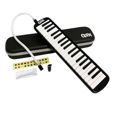 OPPA 奧福樂器 口風琴37鍵 附防撞外殼 + 長短吹管 + 鍵盤貼紙 + 擦拭布 FUN-37 國小適用, 1組, 黑色