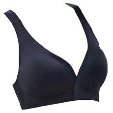 前扣式冰絲內衣, 錦綸材質, M/L/XL/XXL, 霧霾紫/杏膚色/時尚黑/碧湖藍