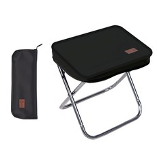 SUNORO 鋁合金露營用手包筆袋折疊椅 小號, 黑色, 1個