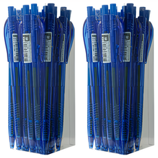 TOWO 東文 減塑中油筆, 藍色, 24入, 2盒