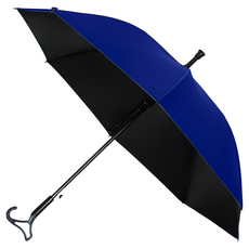 Twin Dragon 雙龍牌 省力工學降溫黑膠手杖傘 降溫黑膠布 玻璃纖維傘骨 大傘面117cm 防曬 防風 晴雨兩用