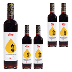 龍宏 輕焙初榨 白麻純香油, 500ml, 5瓶