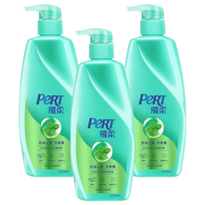 PeRT 飛柔 控油止癢洗髮乳 薄荷 讓頭髮輕鬆柔順 隨時出門, 750g, 3瓶