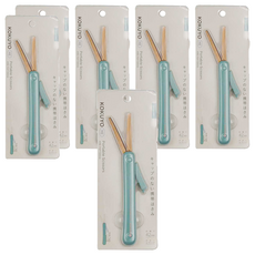 KOKUYO 國譽 ME 攜帶型剪刀, 42mm刀刃, 綠色, 6支