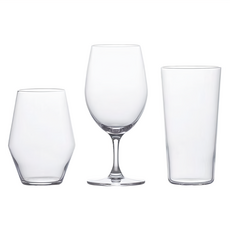 TOYO-SASAKI GLASS 東洋佐佐木 薄口啤酒杯禮盒組 3個 Set, 矮杯116 x 84mm 400ml + 長梗杯170 x 78mm 350ml + 高杯143 x 75mm 420ml, 1組