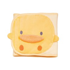 PiYOPiYO 黃色小鴨造型夏季小肚圍，棉質材質，透氣吸濕保暖, 黃色
