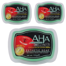 BCL AHA 柔膚潔面皂, Esthetic Soap, 100g, 3個