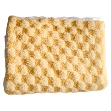 THiRTEEN 拾參家居 Damier 寵物保暖毛毯, 糖果黃, 1條