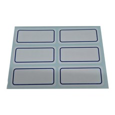 華麗牌 可再貼標籤 5.3 x 2.5cm, 藍框 + 白色, 1200張, 1盒