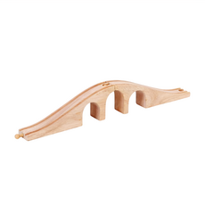 Mentari 拱橋 軌道配件, 輕質硬木 橡膠木 台灣零件, 訓練手眼協調、空間邏輯概念, 1組, 45.1 x 4.05 x 7.7cm