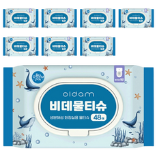 Oldam 鯨魚版廁所用濕紙巾 177g, 48張, 8包