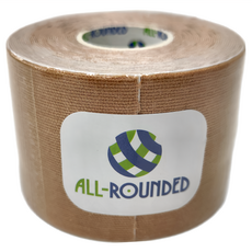 ALL-ROUNDED 全展 Kinesiology Tape 全能貼 醫療用黏性膠帶及黏性繃帶 5cm x 5m 膚色, 1個