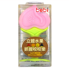 Genki Bebi 元氣寶寶 立體水果抓握咬咬樂, 軟素材質, BPA Free 無塑膠A, LB-54807, 桃子, 1個