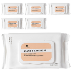 AMO PETRIC 愛摸 荷荷巴油寵物護理濕巾, 50入, 符合寵物肌膚PH質, 雙層密封, 成分溫和不刺激, 50張, 6包